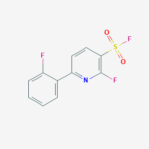 molecular formula C11H6F3NO2S B13257602 2-Fluoro-6-(2-fluorophenyl)pyridine-3-sulfonyl fluoride 