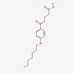 molecular formula C18H26O4 B1325762 5-(4-Heptyloxyphenyl)-5-oxovaleric acid CAS No. 898792-18-2