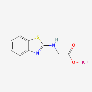 molecular formula C9H7KN2O2S B13257632 Potassium (1,3-benzothiazol-2-ylamino)acetate 