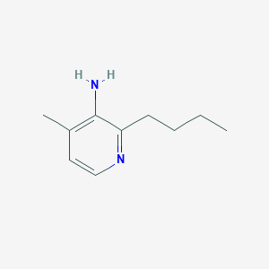 molecular formula C10H16N2 B13257637 2-Butyl-4-methylpyridin-3-amine 