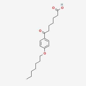 molecular formula C20H30O4 B1325764 7-(4-Heptyloxyphenyl)-7-oxoheptanoic acid CAS No. 898792-23-9