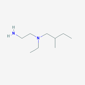molecular formula C9H22N2 B13257676 (2-Aminoethyl)(ethyl)(2-methylbutyl)amine 