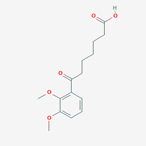 molecular formula C15H20O5 B1325768 7-(2,3-Dimethoxyphenyl)-7-oxoheptanoic acid CAS No. 898792-33-1