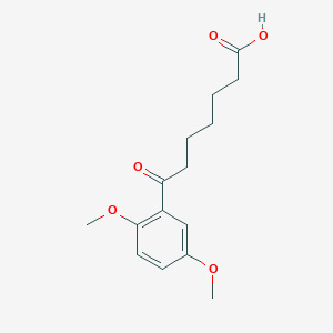 molecular formula C15H20O5 B1325770 7-(2,5-Dimethoxyphenyl)-7-oxoheptanoic acid CAS No. 898792-41-1