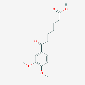molecular formula C15H20O5 B1325773 7-(3,4-Dimethoxyphenyl)-7-oxoheptanoic acid CAS No. 32435-16-8