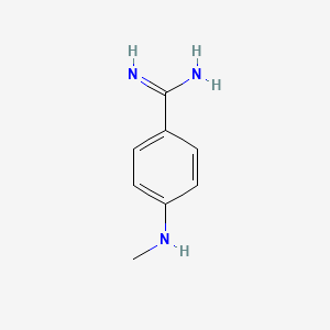 molecular formula C8H11N3 B13257744 4-(Methylamino)benzene-1-carboximidamide 
