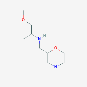 molecular formula C10H22N2O2 B13257757 (1-Methoxypropan-2-yl)[(4-methylmorpholin-2-yl)methyl]amine 