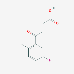 molecular formula C11H11FO3 B1325776 4-(2-Methyl-5-fluorophenyl)-4-oxobutyric acid CAS No. 97072-94-1