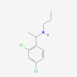 molecular formula C11H15Cl2N B13257766 [1-(2,4-Dichlorophenyl)ethyl](propyl)amine CAS No. 1019382-23-0