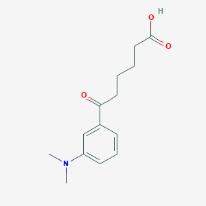 molecular formula C14H19NO3 B1325778 6-[3-(N,N-Dimethylamino)phenyl]-6-oxohexanoic acid CAS No. 951889-03-5