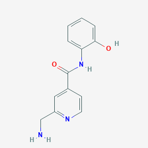 molecular formula C13H13N3O2 B13257785 2-(Aminomethyl)-N-(2-hydroxyphenyl)pyridine-4-carboxamide 