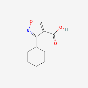 molecular formula C10H13NO3 B13257786 3-Cyclohexyl-1,2-oxazole-4-carboxylic acid 