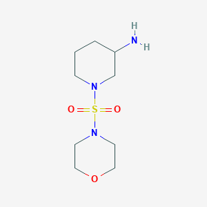 molecular formula C9H19N3O3S B13257801 1-(Morpholine-4-sulfonyl)piperidin-3-amine 