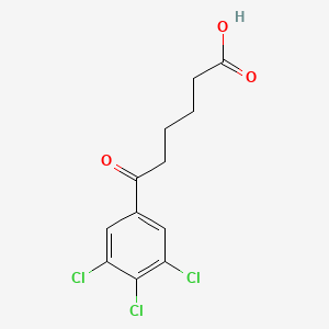 molecular formula C12H11Cl3O3 B1325784 6-(3,4,5-Trichlorophenyl)-6-oxohexanoic acid CAS No. 951891-76-2