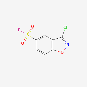 molecular formula C7H3ClFNO3S B13257842 3-Chloro-1,2-benzoxazole-5-sulfonyl fluoride 