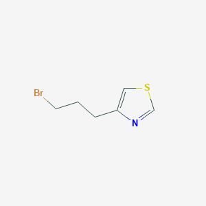 molecular formula C6H8BrNS B13257844 4-(3-Bromopropyl)-1,3-thiazole 