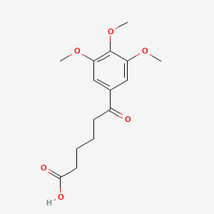 molecular formula C15H20O6 B1325785 6-(3,4,5-Trimethoxyphenyl)-6-oxohexanoic acid CAS No. 951891-85-3
