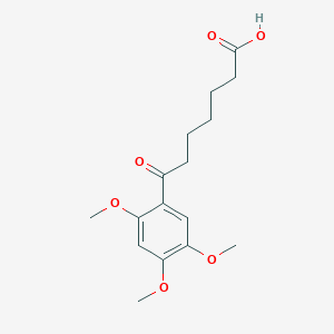 molecular formula C16H22O6 B1325788 7-(2,4,5-Trimethoxyphenyl)-7-oxoheptanoic acid CAS No. 951891-97-7