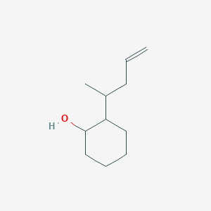 molecular formula C11H20O B13257895 2-(Pent-4-en-2-yl)cyclohexan-1-ol 