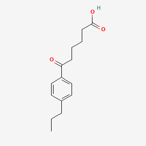 molecular formula C15H20O3 B1325791 6-Oxo-6-(4-propylphenyl)hexanoic acid CAS No. 951892-18-5