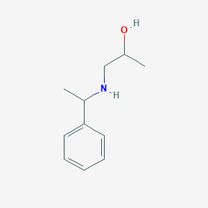 molecular formula C11H17NO B13257936 1-[(1-Phenylethyl)amino]propan-2-ol 