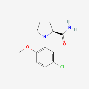 molecular formula C12H15ClN2O2 B13257981 N-(5-chloro-2-methoxyphenyl)prolinamide 