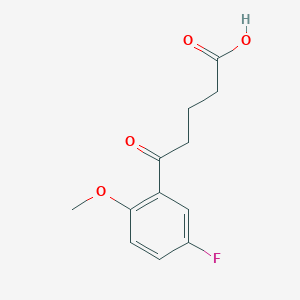 molecular formula C12H13FO4 B1325803 5-(5-氟-2-甲氧基苯基)-5-氧代戊酸 CAS No. 951892-68-5