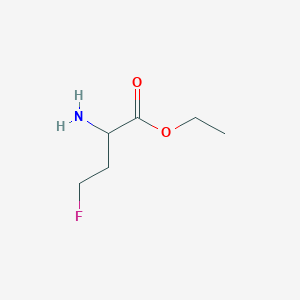 molecular formula C6H12FNO2 B13258035 Ethyl 2-amino-4-fluorobutanoate 
