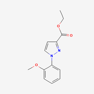 molecular formula C13H14N2O3 B13258040 Ethyl 1-(2-methoxyphenyl)-1H-pyrazole-3-carboxylate 