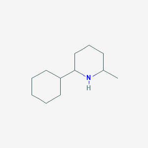molecular formula C12H23N B13258051 2-Cyclohexyl-6-methylpiperidine 
