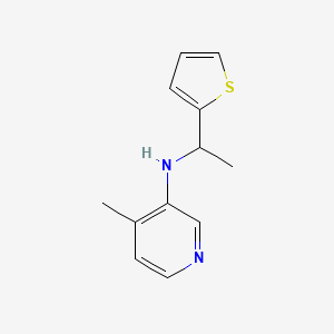 molecular formula C12H14N2S B13258067 4-Methyl-N-[1-(thiophen-2-yl)ethyl]pyridin-3-amine 