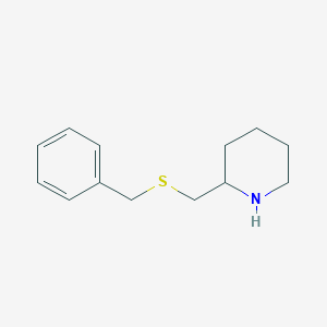 molecular formula C13H19NS B13258089 2-[(Benzylsulfanyl)methyl]piperidine CAS No. 383128-26-5