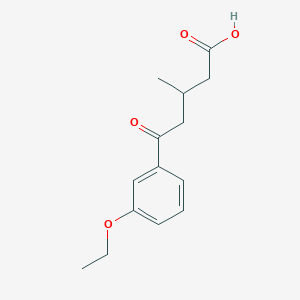 molecular formula C14H18O4 B1325809 5-(3-Ethoxyphenyl)-3-methyl-5-oxovaleric acid CAS No. 951892-92-5