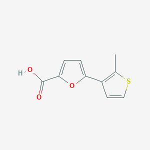 molecular formula C10H8O3S B13258097 5-(2-Methylthiophen-3-yl)furan-2-carboxylic acid 