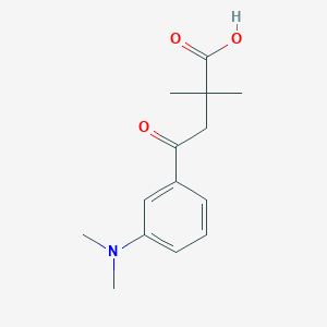 molecular formula C14H19NO3 B1325810 2,2-Dimethyl-4-[3-(N,N-dimethylamino)phenyl]-4-oxobutyric acid CAS No. 951892-95-8