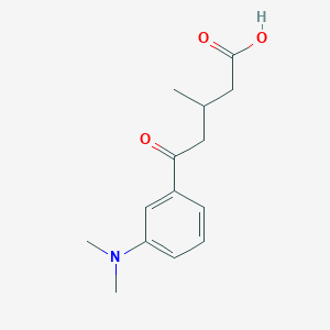 molecular formula C14H19NO3 B1325811 5-[3-(N,N-Dimethylamino)phenyl]-3-methyl-5-oxovaleric acid CAS No. 951892-98-1