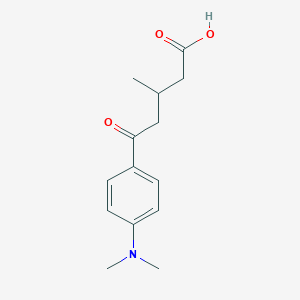 molecular formula C14H19NO3 B1325813 5-[4-(N,N-Dimethylamino)phenyl]-3-methyl-5-oxovaleric acid CAS No. 951893-04-2