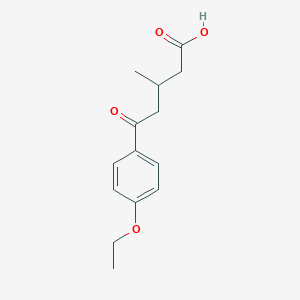 molecular formula C14H18O4 B1325815 5-(4-Ethoxyphenyl)-3-methyl-5-oxovaleric acid CAS No. 951893-16-6