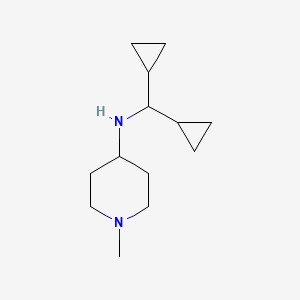 molecular formula C13H24N2 B13258163 N-(dicyclopropylmethyl)-1-methylpiperidin-4-amine 