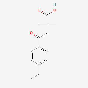 molecular formula C14H18O3 B1325818 2,2-二甲基-4-(4-乙基苯基)-4-氧代丁酸 CAS No. 951893-33-7
