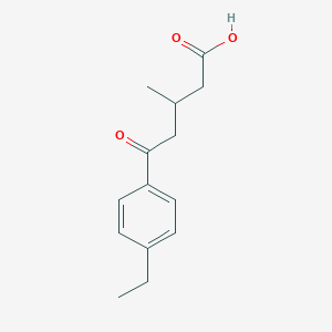 molecular formula C14H18O3 B1325819 5-(4-Ethylphenyl)-3-methyl-5-oxopentanoic acid CAS No. 951893-37-1