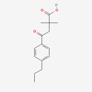 molecular formula C15H20O3 B1325820 2,2-二甲基-4-氧代-4-(4-丙基苯基)丁酸 CAS No. 951893-45-1