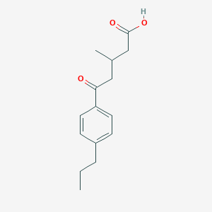 3-Methyl-5-oxo-5-(4-propylphenyl)pentanoic acid