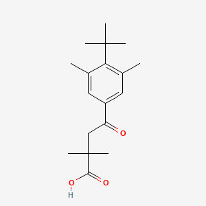 molecular formula C18H26O3 B1325822 4-(4-Tert-butyl-3,5-dimethylphenyl)-2,2-dimethyl-4-oxobutyric acid CAS No. 951893-59-7