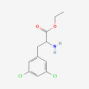 molecular formula C11H13Cl2NO2 B13258226 Ethyl 2-amino-3-(3,5-dichlorophenyl)propanoate 