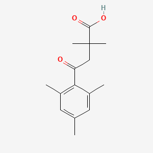 molecular formula C15H20O3 B1325826 2,2-Dimethyl-4-oxo-4-(2,4,6-trimethylphenyl)butyric acid CAS No. 867130-04-9
