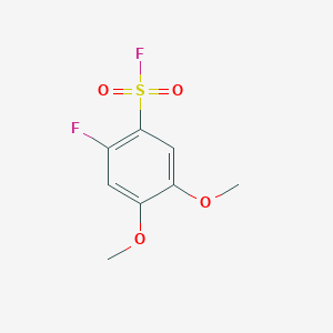 molecular formula C8H8F2O4S B13258261 2-Fluoro-4,5-dimethoxybenzene-1-sulfonyl fluoride 