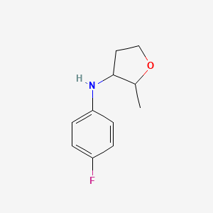 molecular formula C11H14FNO B13258269 N-(4-fluorophenyl)-2-methyloxolan-3-amine 