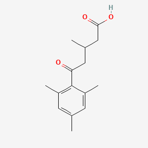 molecular formula C15H20O3 B1325827 3-Methyl-5-oxo-5-(2,4,6-trimethylphenyl)valeric acid CAS No. 854858-95-0