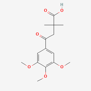 molecular formula C15H20O6 B1325830 2,2-Dimethyl-4-oxo-4-(3,4,5-trimethoxyphenyl)butyric acid CAS No. 951893-89-3